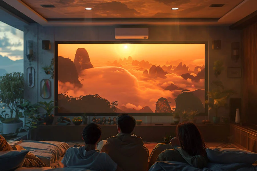 home theater system with projector
